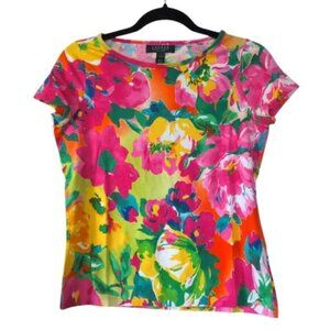 Ralph Lauren Pink and Green Short Sleeve Tee